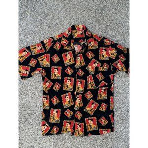 Elvis Presley Custom 1 Of 1 All Over Print Button Up Size Medium